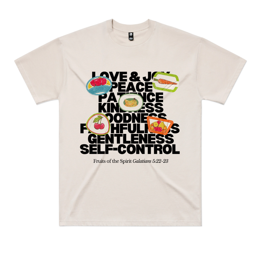 Fruit of the Spirit Oversized Tee (Bone)
