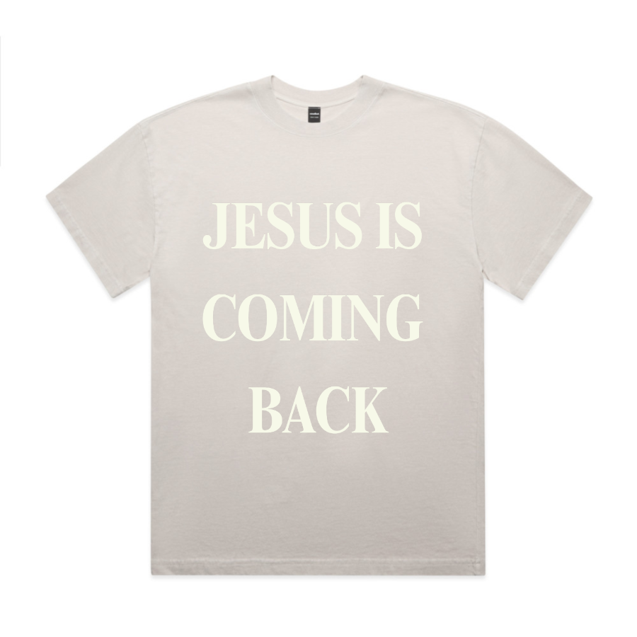 Jesus Is Coming Back Crop Tee (Faded Bone)