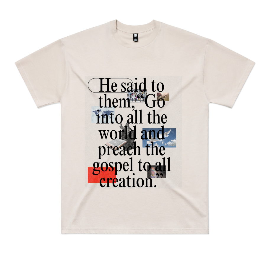 Preach The Gospel Oversized Tee (Bone)