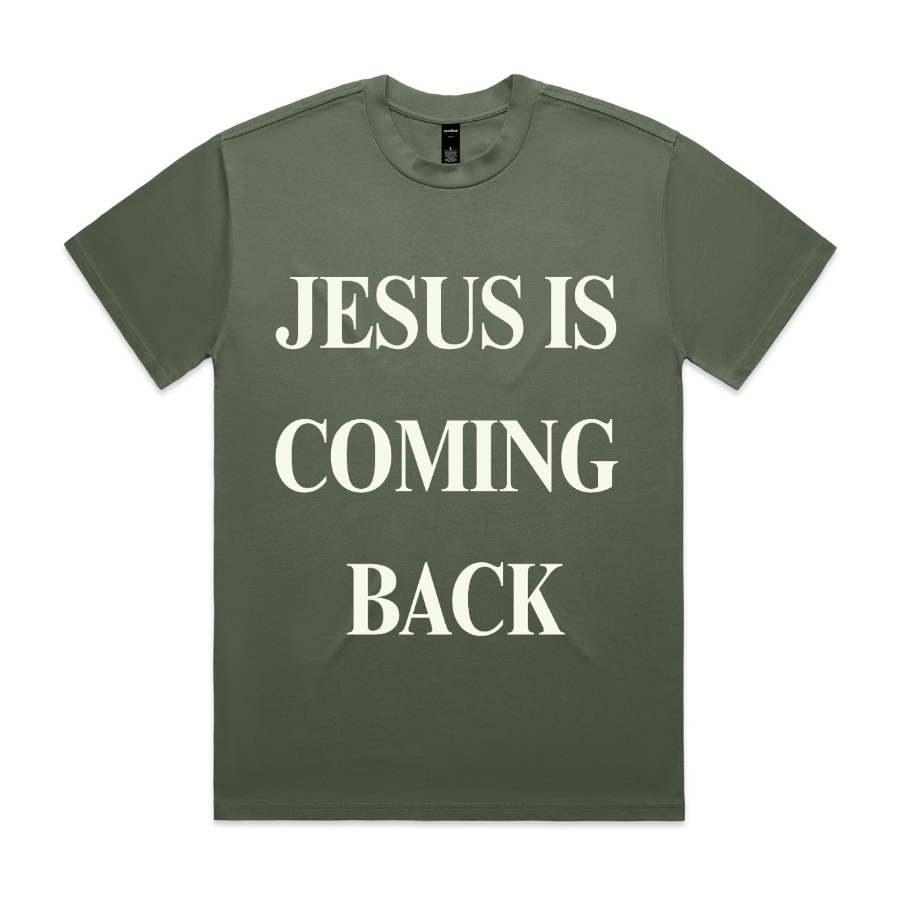 Jesus Is Coming Back Heavy Tee (Green)
