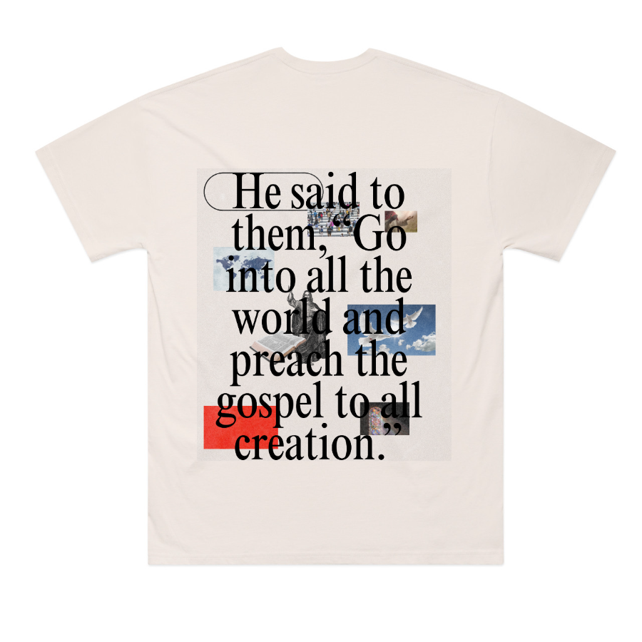 Preach The Gospel Oversized Tee (Bone)