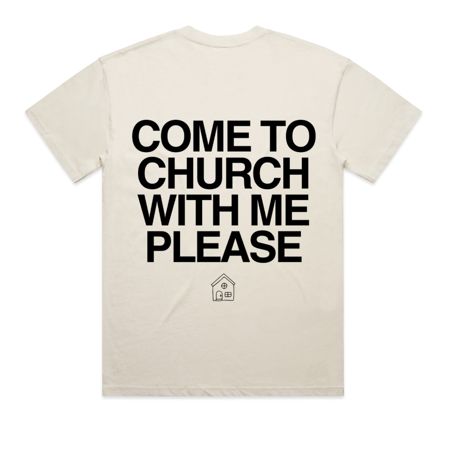 Come To Church Oversized Tee (Ecru)