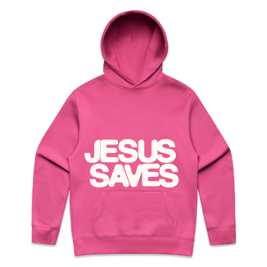 Jesus Saves Hoodie (Charity Pink)