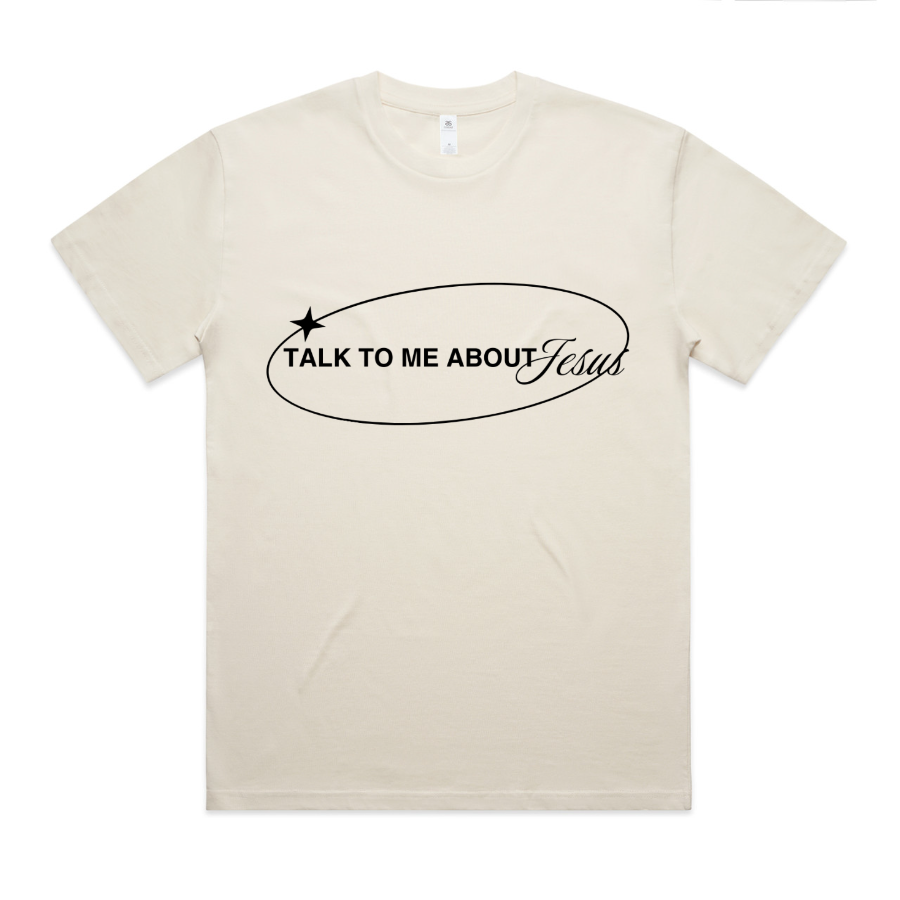 Talk To Me About Jesus Oversized Tee (Ecru)